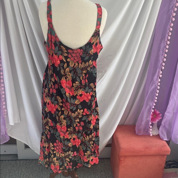 Vintage Rainbow Jo Vibrant Floral Dress - Picture 3 of 7